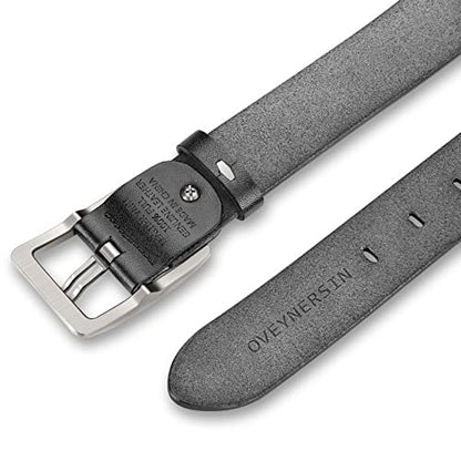 OVEYNERSIN Mens Belt - Leather casual Dress Belts Big Metal Buckle Adjustable Size designer Fashion Men Belts For Jeans | shorts | Work Golf Best Gifts