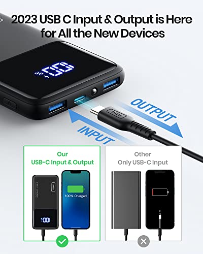 INIU Portable Charger, Slimmest Fast Charging 10000mAh USB C in/Out Power Bank, 22.5W PD3.0 QC4+ Battery Pack, Portable Phone Charger for iPhone 14 13 12 11 X Pro Samsung S22 S21 Google AirPods iPad