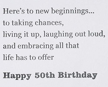 Papyrus 50th Birthday Card (New Beginnings)