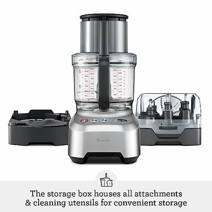 Breville Sous Chef 16 Cup Peel & Dice Food Processor, Brushed Aluminum, BFP820BAL,Silver