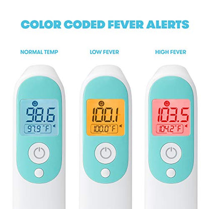 Frida Baby Infrared Thermometer 3-in-1 Ear, Forehead + Touchless for Babies, Toddlers, Adults, and Bottle Temperatures,Digital