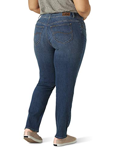 Lee Women's Plus Size Legendary Mid Rise Straight Leg Jean Seattle 20 Plus Medium