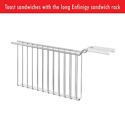 ZWILLING Enfinigy 2 Long Slot Toaster, 4 Slices with Extra Wide 1.5" Slots for Bagels, 7 Toast Settings, Even Toasting, Reheat, Cancel, Defrost, Black