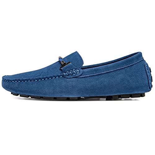 Go Tour New Mens Casual Loafers Moccasins Slip On Driving Shoes Sapphire Blue 9.5/43