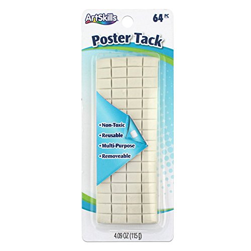 ArtSkills Tack Reusable Adhesive Putty for Hanging Posters, 64pc, White