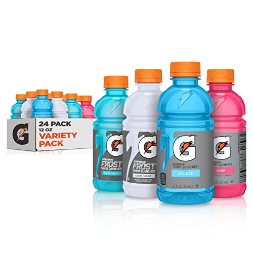 Gatorade Thirst Quencher, Frost Variety Pack 2.0, 12 Fl Oz (Pack of 24)