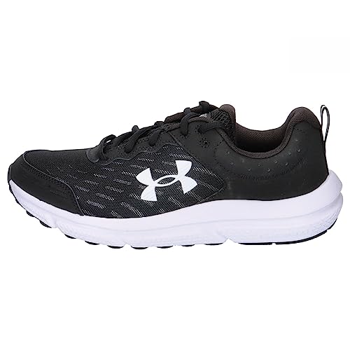 Under Armour Men's Charged Assert 10 Running Shoe, (001) Black/Black/White, 11