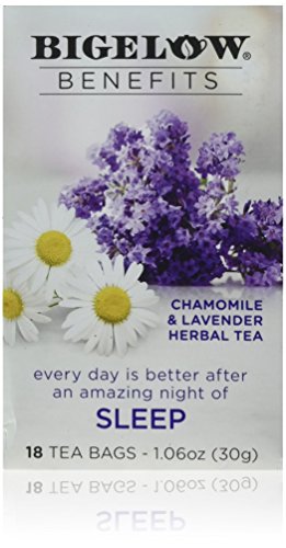 Bigelow Tea Benefits Sleep Chamomile & Lavender Herbal Tea, 18 ct