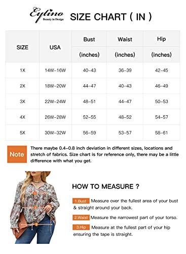 Eytino Women Plus Size Tops Casual Floral Printed V Neck Long Sleeve Drawstring Chiffon Blouse Shirts,4X Khaki