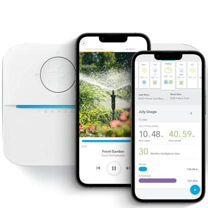 Rachio 16ZULW-C 16 Zone: 3rd Generation Smart Sprinkler Controller with Hyperlocal Weather Intelligence,Grey