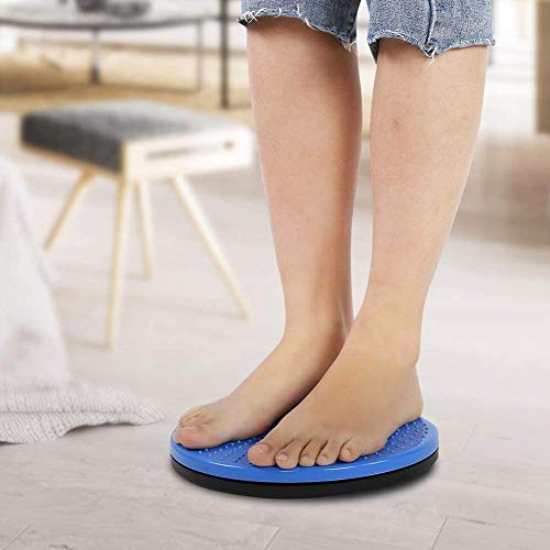 THBII Twisting Waist Disc, Body Shaping Twisting Boards Waist Aerobic Exercise Fitness Slim Machine Rotating Board Female Twister Exercise Sports Equipment (Big Round Beads(Blue))