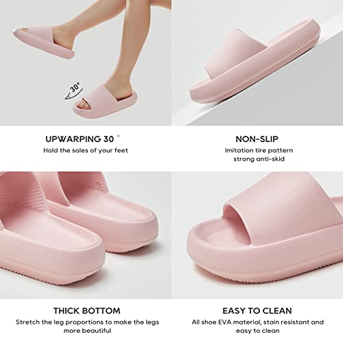 YUUCYOU UTUNE Cloud Slides for Women Men Pillow Slippers Non-Slip Bathroom Shower Sandals Soft Thick Sole Indoor and Outdoor Slides