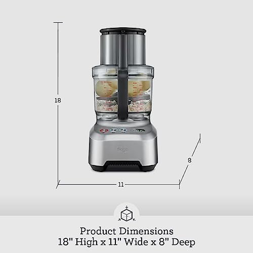 Breville Sous Chef 16 Cup Peel & Dice Food Processor, Brushed Aluminum, BFP820BAL,Silver