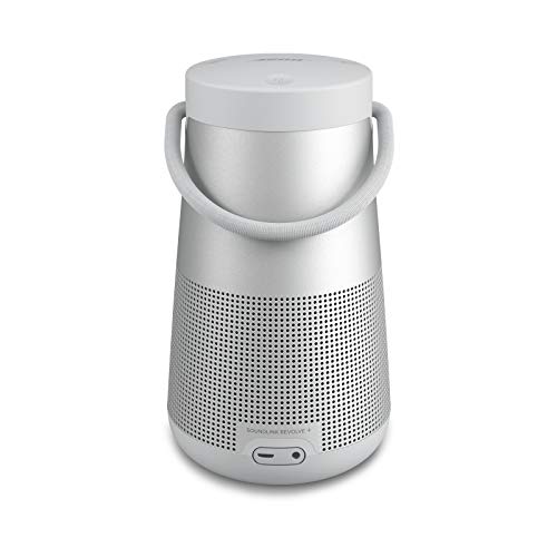 Bose SoundLink Revolve+ (Series II) Bluetooth Speaker, Portable Speaker with Microphone, Wireless Water Resistant Travel Speaker with 360 Degree Sound, Long Lasting Battery and Handle, Silver