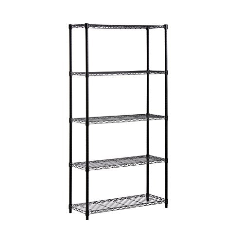 Honey-Can-Do SHF-01442 Storage Shelving, 5-Tier, Black