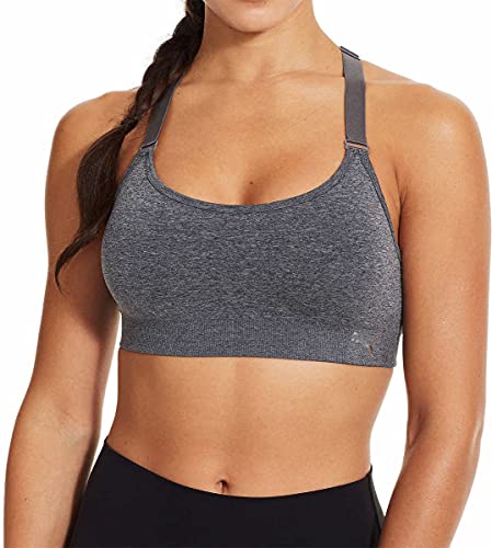 PUMA Women Sports Bra, 3-Pack (Black/White/Grey, Large)