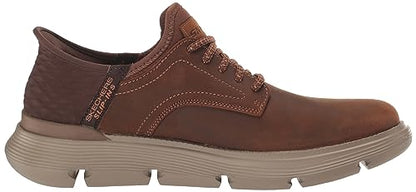 Skechers Men's Garza-Gervin Slip-in Moccasin, Brown, 11