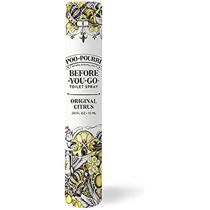 Poo-Pourri Before-You-Go Toilet Spray, Original Citrus, Travel Size 10 mL - Lemon, Bergamot and Lemongrass, 0.34 Fl Oz (Pack of 1)