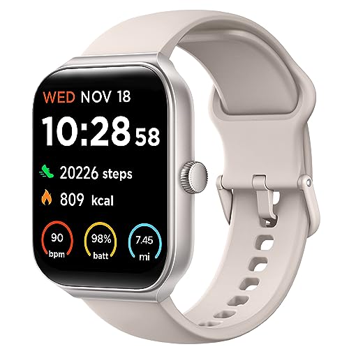 TOOBUR Smart Watch for Men Women Alexa Built-in, 1.95" Fitness Tracker with Answer/Make Calls, IP68 Waterproof/Sleep Tracker/Blood Oxygen/Heart Rate/100 Sports, Fitness Watch Compatible iOS Android