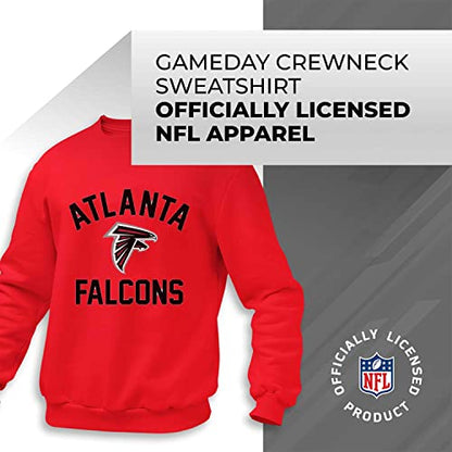 Team Fan Apparel NFL Adult Gameday Football Crewneck Sweatshirt - Cotton Blend - Stay Warm, Comfortable & Stylish on Game Day (Atlanta Falcons - Red, Adult XX-Large)