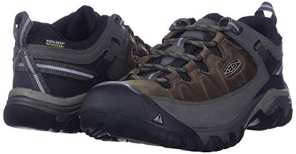 KEEN Men's Targhee 3 Low Height Waterproof Hiking Shoes, Bungee Cord/Black, 11