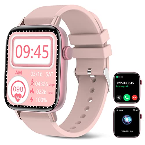LOJUSIMEH Smart Watch for Android iOS(Answer/Make Call) - 1.9" Full Screen Smartwatch for Women, 25 Sport Modes, Fitness Tracker Smart Watch with Heart Rate Sleep Monitor, BP, SpO2, Step Counter