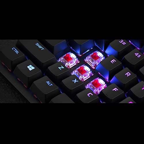 HyperX Alloy Origins Core - Tenkeyless Mechanical Gaming Keyboard, Software Controlled Light & Macro Customization, Compact Form Factor, RGB LED Backlit, Linear HyperX Red Switch,Black