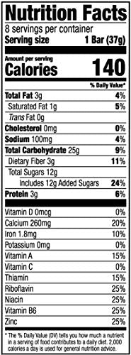 Amazon Brand - Happy Belly Fruit & Grain Cereal Bars Strawberry, 1.03 Oz, 8 Count