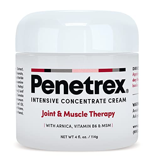 Penetrex Joint & Muscle Therapy – Soothing Relief for Back, Neck, Hands, Feet & Nerves – Maximum Strength Premium Whole Body Recovery Rub with Arnica, Vitamin B6 MSM & Boswellia – Non-Greasy 4oz Cream