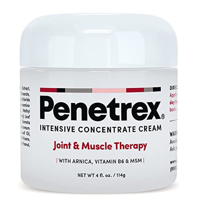 Penetrex Joint & Muscle Therapy – Soothing Relief for Back, Neck, Hands, Feet & Nerves – Maximum Strength Premium Whole Body Recovery Rub with Arnica, Vitamin B6 MSM & Boswellia – Non-Greasy 4oz Cream