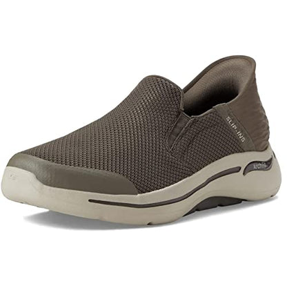 Skechers Men's Gowalk Arch Fit Slip-Ins-Athletic Slip-On Casual Walking Shoes with Air-Cooled Foam Sneaker, Taupe, 10.5