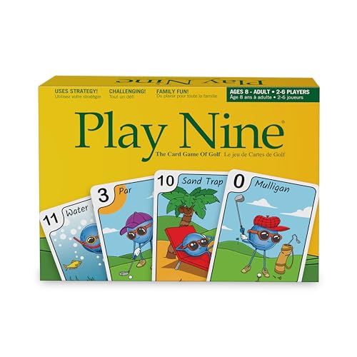 PLAY NINE - The Card Game for Families,Best Strategy Game For Couples, Fun Game Night Kids, Teens and Adults, The Perfect Golf Gift