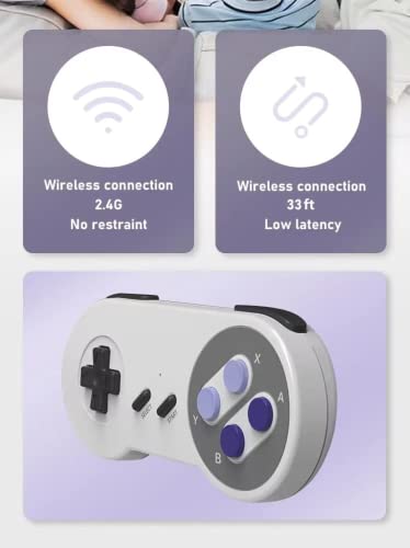 Super Classic Retro Game Console,4K HDMI Video Game System with Built in 2200+ Old School Classic Games and Dual Game Controllers Wireless,Support TF Card and Plug and Play.