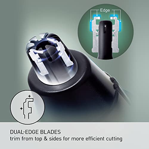 Panasonic Ear and Nose Hair Trimmer for Men with Vacuum Cleaning System, Powerful Motor and Dual-Edge Blades for Smoother Cutting, Wet/Dry – ER-GN70-K (Black)