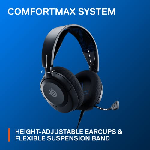 SteelSeries New Arctis Nova 1P Multi-System Gaming wired Headset — Hi-Fi Drivers — 360° Spatial Audio — Comfort Design — Durable — Lightweight—Noise-Cancelling Mic — PS5/PS4, PC, Xbox, Switch - Black