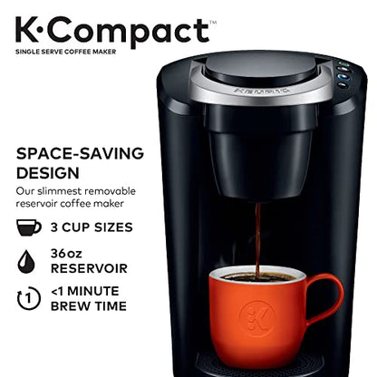 Keurig K-Compact Single-Serve K-Cup Pod Coffee Maker, Black