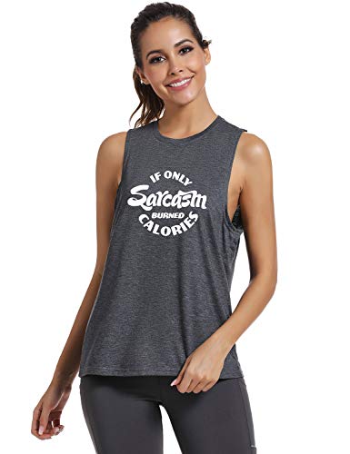 FANNOO Workout Tank Tops for Women-If Only Womens Funny Saying Fitness Gym Racerback Sleeveless Shirts