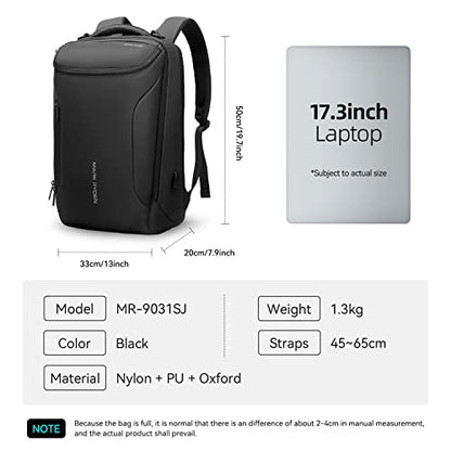 MARK RYDEN Business Backpack for Men, Waterproof High Tech Backpack with Sport Car Shape Design and USB Charging Port, Travel Laptop Backpack Fits 17.3 Inch Notebook