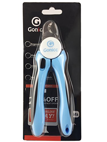 gonicc Dog & Cat Pets Nail Clippers and Trimmers - with Safety Guard to Avoid Over Cutting, Free Nail File, Razor Sharp Blade - Professional Grooming Tool for Pets