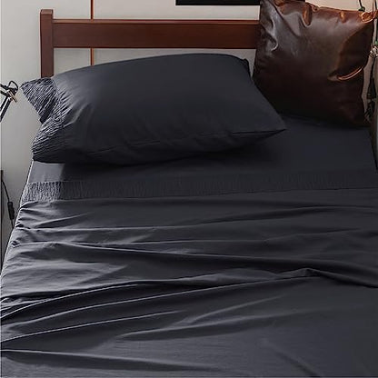 Bedsure Twin XL Sheets Dorm Bedding - Soft 1800TC Extra Long Twin Bed Sheets, 3 Pieces Hotel Luxury Grey Sheets Twin XL, Easy Care Microfiber Sheet Set
