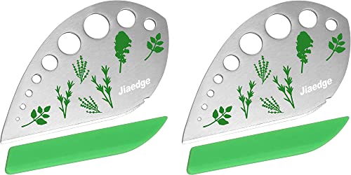 Herb Stripper 9 Holes, 2 Pcs Herbs Destemmer, Stainless Steel Kitchen Gadgets, Vegetable Leaf Stripping Tool, Stem Remover, Looseleaf Trimmer, Greens Separator, Rose Thorn Scraper, Herbalist Supplies