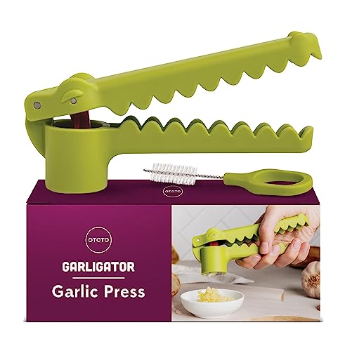 NEW!!! Garligator Garlic Press by OTOTO - Garlic Mincer Tool - Funny Gifts - Alligator Garlic Press - Garlic Crusher Press with Ergonomic Handle - Ototo Design Cute Kitchen Gadgets Kitchen Accessories