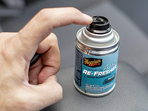 Meguiar’s Whole Car Air Refresher, Odor Eliminator Spray Eliminates Strong Vehicle Odors, New Car Scent - Three 2 Oz Spray Bottles