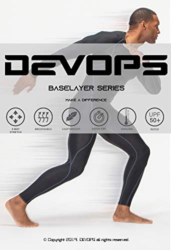 DEVOPS 3 Pack Men's Athletic Compression Shirts Sleeveless (Large, White 3Pack)