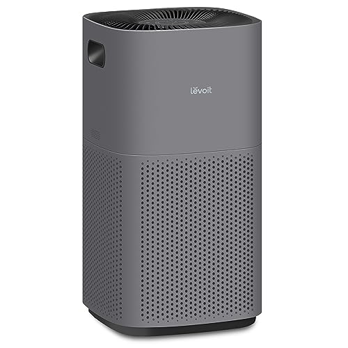 LEVOIT Air Purifiers for Home Large Room, Covers up to 3175 Sq. Ft, Smart WiFi and PM2.5 Monitor, Hepa Filter Captures Particles, Pet Allergies, Smoke, Dust, Pollen, Alexa Control, Core 600S, Gray