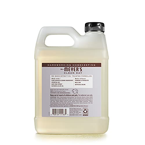 Mrs. Meyer's Hand Soap Refill, Made with Essential Oils, Biodegradable Formula, Lavender, 33 fl. oz