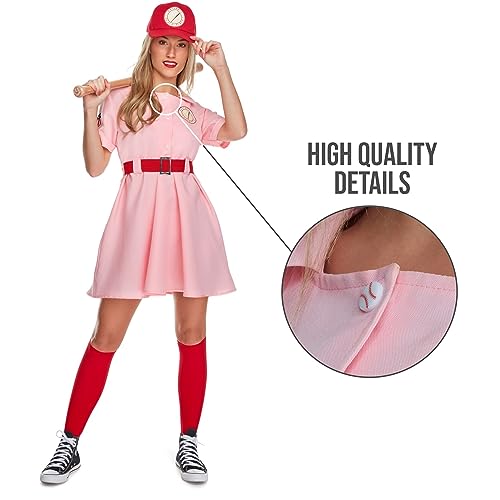 Morph Womens Baseball Costume Pink Dress Halloween costume For Women Medium