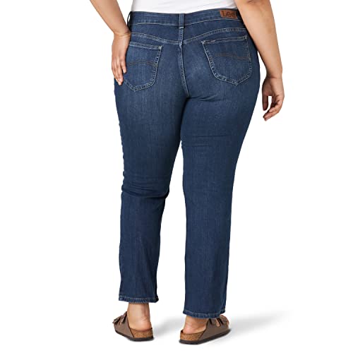 Lee Women's Plus Size Legendary Mid Rise Bootcut Jean Compass 20W Medium