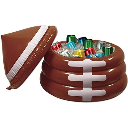 Beistle Inflatable Football Cooler, 23” x 26”, Holds approx. 24 12oz. Cans – Drink Cooler, Inflatable Cooler for Parties, Drink Containers for Parties, Football Party Decorations, Game Day Coolers