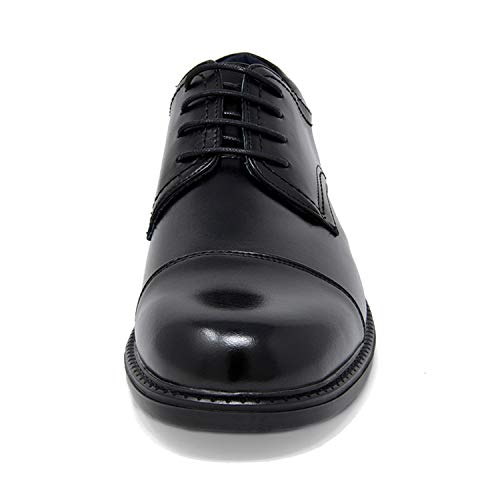 Bruno Marc Men's Black Leather Lined Dress Oxford Shoes Classic Lace Up Formal Dress Wide Shoes,DOWNINGWIDE-01,Black,12 W US